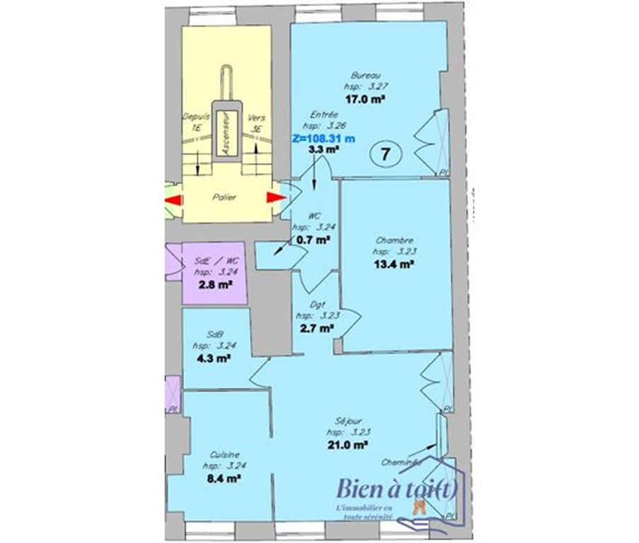 Appartement T3 LYON 07 (69007) BIEN A TOI(T)